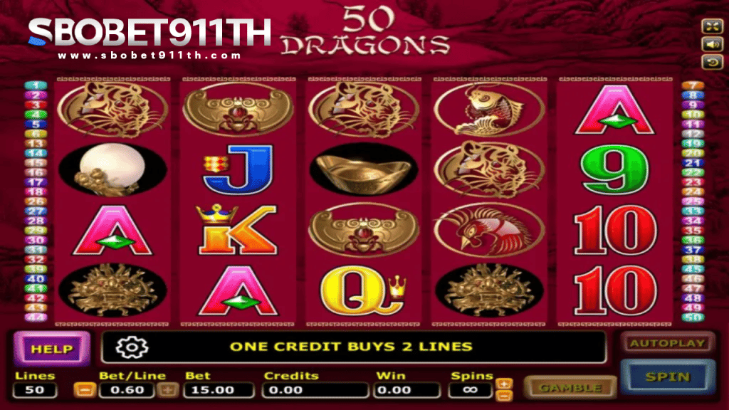 50 Dragons เกมสล็อต